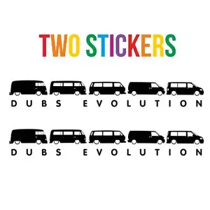 2 X Dubs Evolution Stickers Camper Van Vinyl Decal Sticker Many Colours - Picture 1 of 3