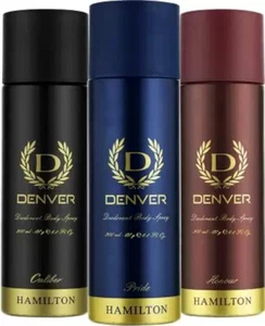 DENVER Caliber + Pride + Honour Deo - 165ML Each (Pack of 3) |Long Lasting Deo - Picture 1 of 4