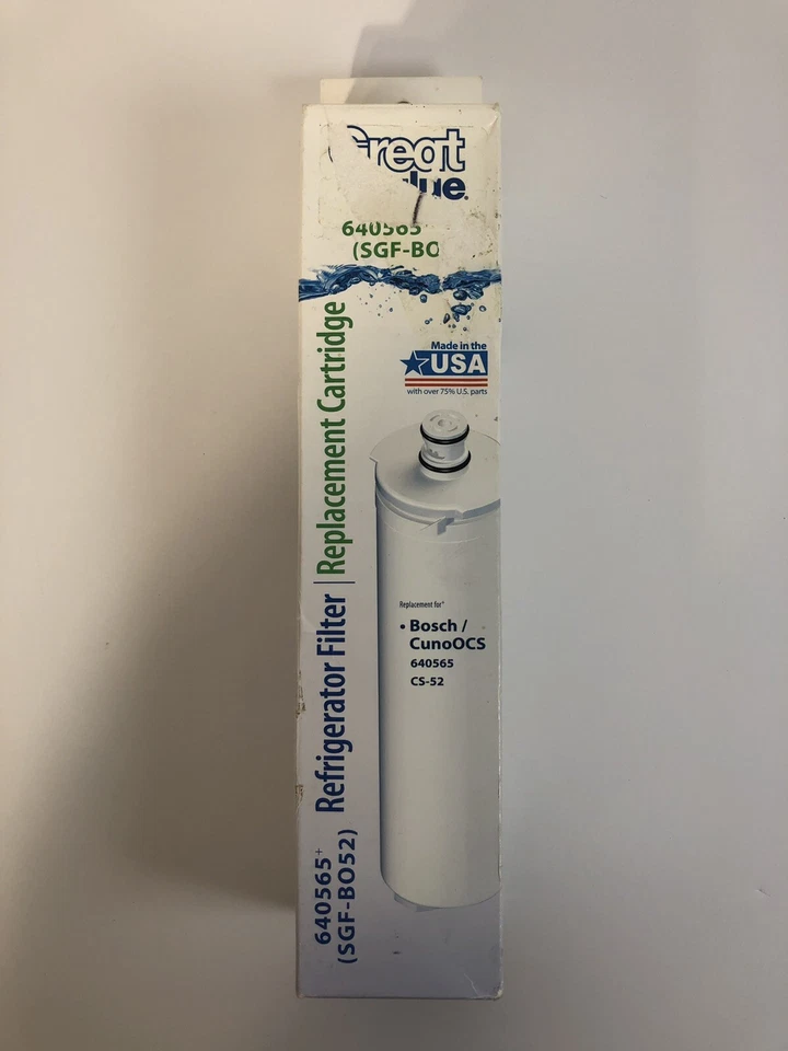 Great Value Replacement Water Filter for Bosch 640565 (Cuno CS-52)