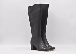 Women's Aldo Satori Knee High Leather Boots Black Size 9 ( Wide Calf) - Picture 1 of 6