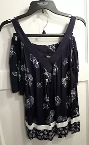Vera Wang Navy Print Moonlight Shortly Pajamas Size Small - Picture 1 of 4