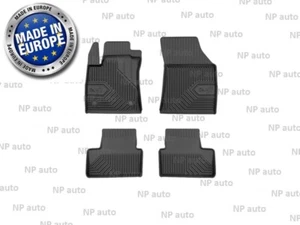 NEW LHD BLACK RUBBER FLOOR MATS LINERS ALL WEATHER FOR RENAULT MEGANE 2016- - Picture 1 of 4