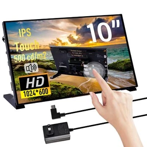 GeeekPi Kapazitiver Touchscreen für Raspberry Pi HDMI Monitor IPS 1024X600 LCD D - Bild 1 von 8
