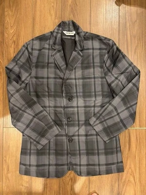 A BATHING APE M Gray Check Tailored Jacket Stylish Casual Used/Like - Image 1 of 4
