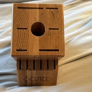 Cutco 13 Schlitz Messerblock Eichenholzblock für 7-teiliges Pantry Set 6 Steakmesser - Bild 1 von 5