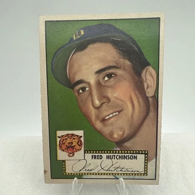1952 Topps Fred Hutchinson Detroit Tigers espalda roja en muy buen estado/en muy buen estado-excelente Foto 1 de 4