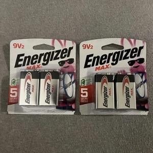 (2 Pack) Energizer MAX - 9V Batteries Alkaline Batteries - EXP 12/2027 - Picture 1 of 8