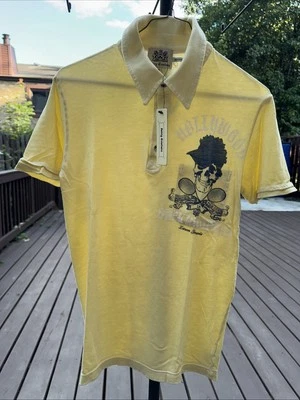 Camisa Juicy Couture amarilla para hombre talla pequeña Foto 1 de 4