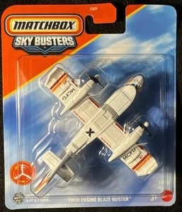 Matchbox Sky Busters Twin Engine Blaze Buster 18/32 1024 Blanco 3+ - Imagen 1 de 2