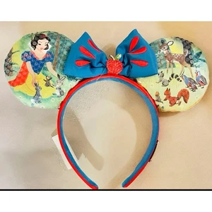 Disney- Parks 1930s Headband 100 Decades Snow White Minnie Mickey Mouse Ears - Picture 1 of 7