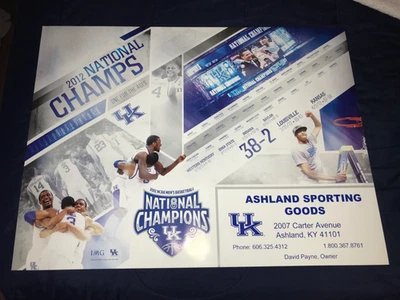 2012 Кентукки баскетбол плакат мужской Kentucky Wildcats чемпионата плакат + бесплатно - Изображение 1 из 4