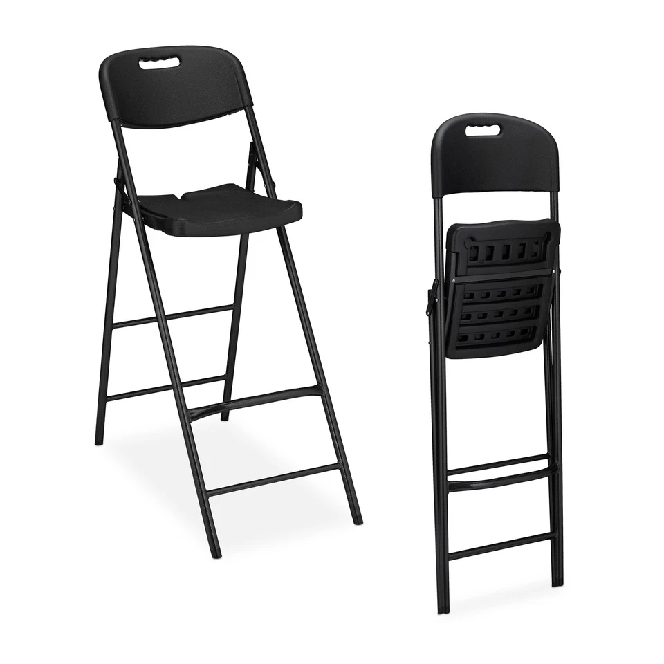 Barhocker Klappbarhocker Barstuhl Thekenhocker Tresenhocker klappbar 2er Set - Bild 1 von 1
