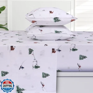 Tribeca Living Ultraweiche Türkische Baumwolle Flanell Cal King Laken Set mit Extr - Bild 1 von 4