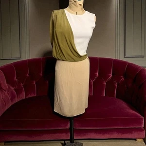 Fendi Color-block Draped Panel Mini Dress Italian Size 38 - Picture 1 of 4