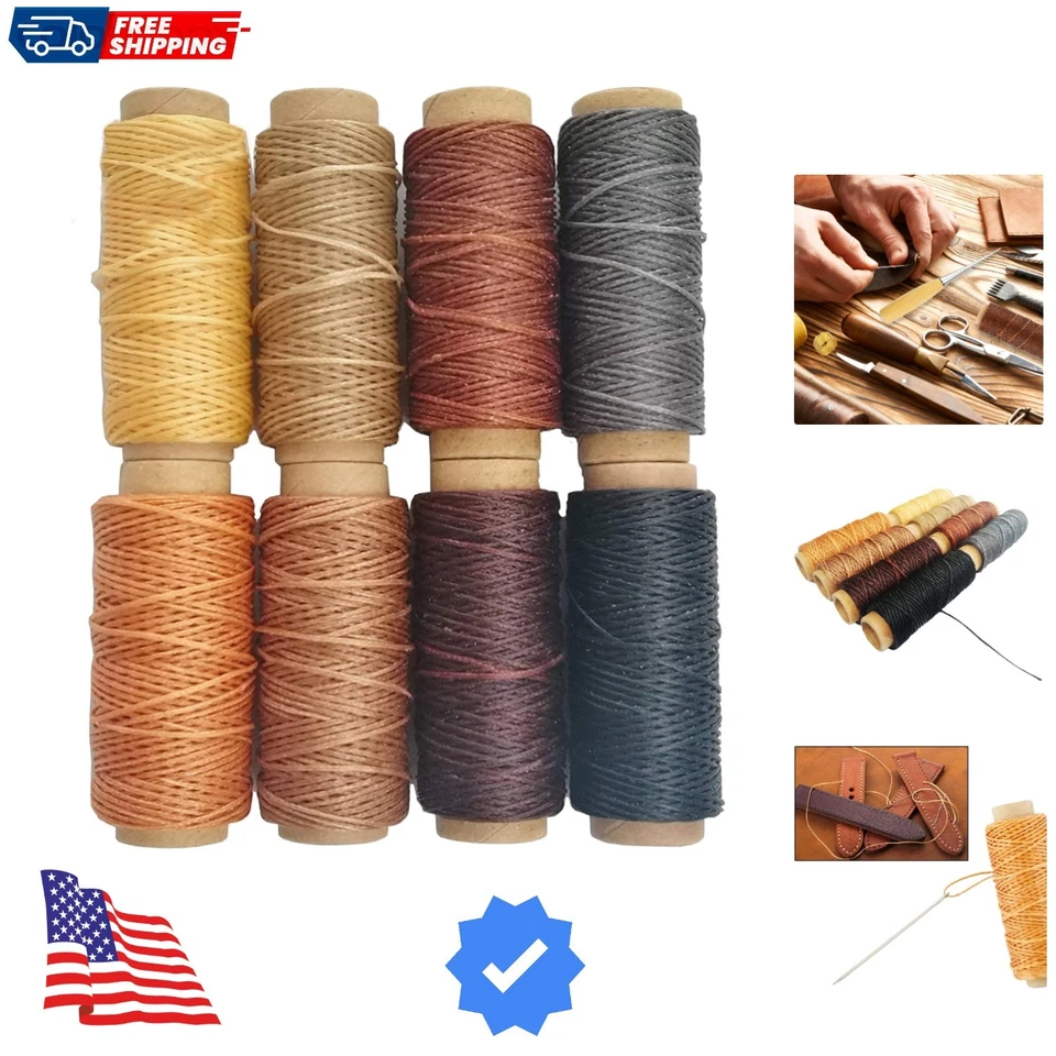 264 Yards 150d Leather Sewing Waxed Thread Cord for Craft DIY 1mm Diameter 8 of