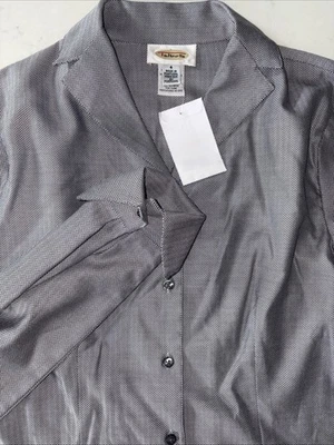 Blusa Talbots Mujer 6 Espiga Abotonada Manga Larga Camisa A Cuadros Ajustada Nueva con Etiquetas Foto 1 de 4