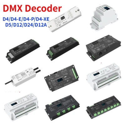 Skydance 4/5Channel DMX512 CV Decoder RDM DMX Signal led strip dimmer Controller - Image 1 of 4