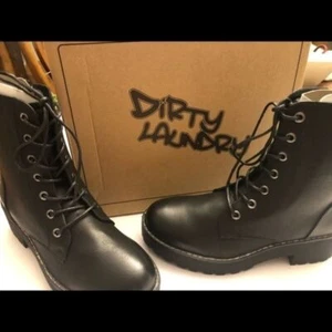 Dirty Laundry black new womens moto combat boots Lace Up size 7 - Picture 1 of 7