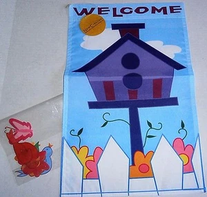 Decorative Garden Flag Welcome Birdhouse 11.5" x 18" - Picture 1 of 1