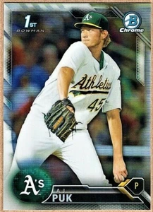 A.J. PUK - 2016 BOWMAN CHROME DRAFT REFRACTOR RC - Picture 1 of 2