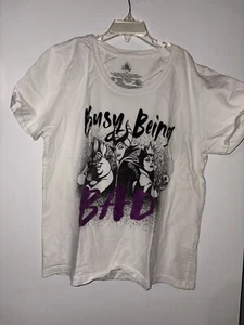 Girls Disney Villains White Short Sleeve Shirt (Size Medium) - Picture 1 of 4