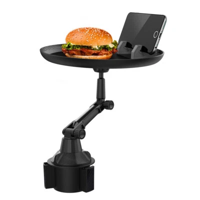 Car Swivel Tray Table Food Drink Bottle Tray Mount Phone Holder 360° Adjustable - Image 1 of 4