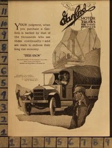 1919 GARFORD TRUCK SHIP PIER TRANSPORT HAUL CAR AUTO MOTOR VINTAGE AD ZB09 - Picture 1 of 1