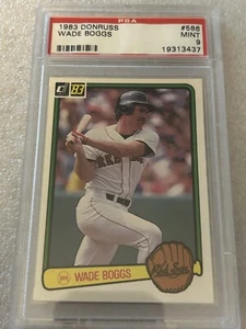 1983 Donruss Wade Boggs Rookie RC #586 Red Sox PSA 9 - Picture 1 of 2