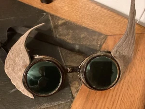 Vintage  Motorcycle  AVIATOR Goggles / Glasses With Side Wings. Unique Rare. - Picture 1 of 5