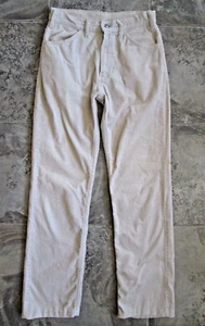 Vintage Levi's Pants 27x29 Corduroy Tan Beige Tapered Leg High Rise White Tab - Picture 1 of 12