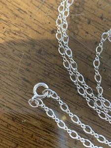 925 Sterling Silver 16” Chain ~Figure 8~ Necklace 2.mm wide Links New NOS - Picture 1 of 8