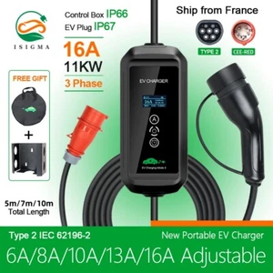 11kW 16A Wallbox EV Charger estación de carga trifásica con cable de carga tipo 2 5m/7m/10m - Imagen 1 de 14
