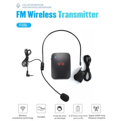 Mini Wireless Headset Lavalier Mikrofon mit Sender für FM Radio und Verstärker - Bild 1 von 4