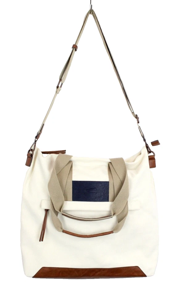 Camel Active Tasche Damen Einheitsgröße Leinentasche Leder Detail - Bild 1 von 4