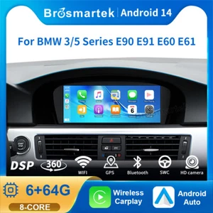 8.8" CarPlay Android 14 Autoradio 64GB DAB+ Für BMW 5er E60 E61 3er E90 E91 CCC - Bild 1 von 12