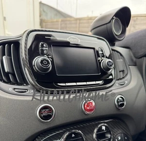 Fiat 500/Abarth Display Surround Abdeckung Verkleidung 5"" - Original Carbonfaser Serie 4 - Bild 1 von 5