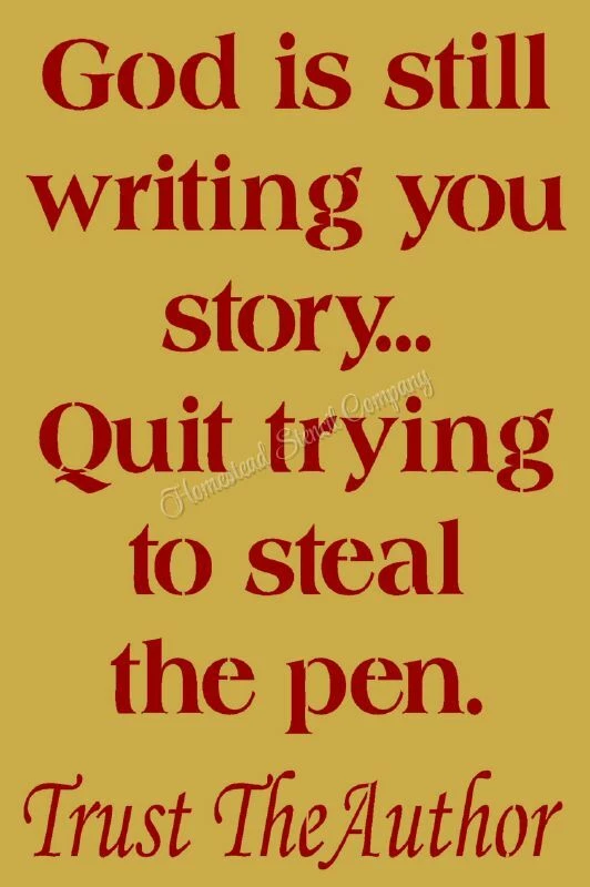 PLANTILLA REUTILIZABLE 9383 AK 12"x18" Dios está escribiendo tu historia signo PLANTILLAS Foto 1 de 1