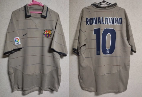 RONALDINHO #10 FC Barcelona 2004-2005 Third Jersey Trikot Maglia Nike Brazil  L Cover