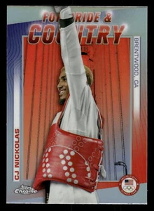2024 Topps Chrome US OLYMPIC CJ NICKOLAS FOR PRIDE & COUNTRY #PC-11 - Picture 1 of 2
