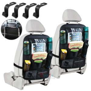 2 PACK Car Seat Back Organizer 10 Pocket w/ 10" Tablet Holder Travel Storage Bag - Picture 1 of 12