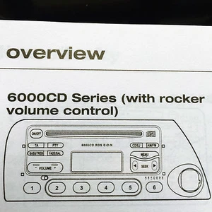 Genuine Ford 6000 CD Radio WITH ROCKER VOLUME CONTROLS Operating Manual Book - Picture 1 of 1