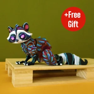 Articulated Raccoon, Flexi Halloween gift, 3D Printed - Picture 1 of 46