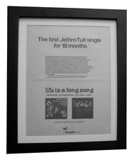 JETHRO TULL+Life Long Song+Aqualung+POSTER+AD+ORIG 1971+FRAMED+FAST GLOBAL SHIP
