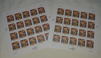 Two (2) Panes x 20 = 40 of 2003 WISDOM $1.00 US Postage Stamps. USA Sc # 3766 - Image 1 of 4