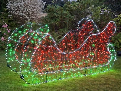 Festive Frames  8ft Long Santa's Sleigh Display Framework Kit - No Lights - Image 1 of 4