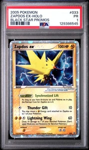2005 Pokemon Black Star Promos #033 Zapdos Ex Holo PSA 1 POOR RARE GRADE! - Picture 1 of 2