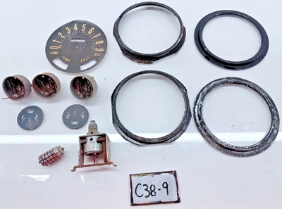 ¡¡¡Lote de piezas de velocímetro Willys Jeep CJ5 CJ6 de los años 50 y 60 OEM!!! C38-9 Foto 1 de 4