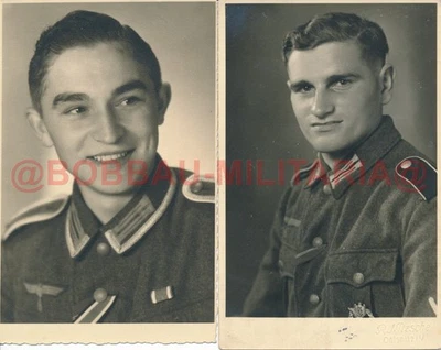A212 Fotos Studio-Portrait Oelsnitz/Vogtland Wehrmacht Infanterie-Sturmabzeichen - Bild 1 von 2