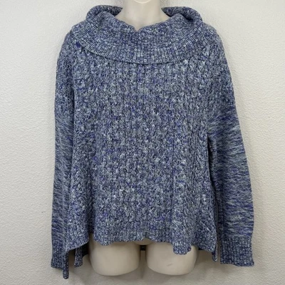 Suéter American Eagle Outfitters para mujer púrpura cuello capucha LS tejido con cable XL 2013 Foto 1 de 4