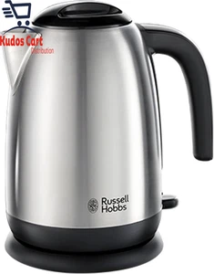 Russell Hobbs Gebürsteter Edelstahl Elektrischer 1,7L Kabelloser Wasserkocher Schnellkochen - Bild 1 von 14